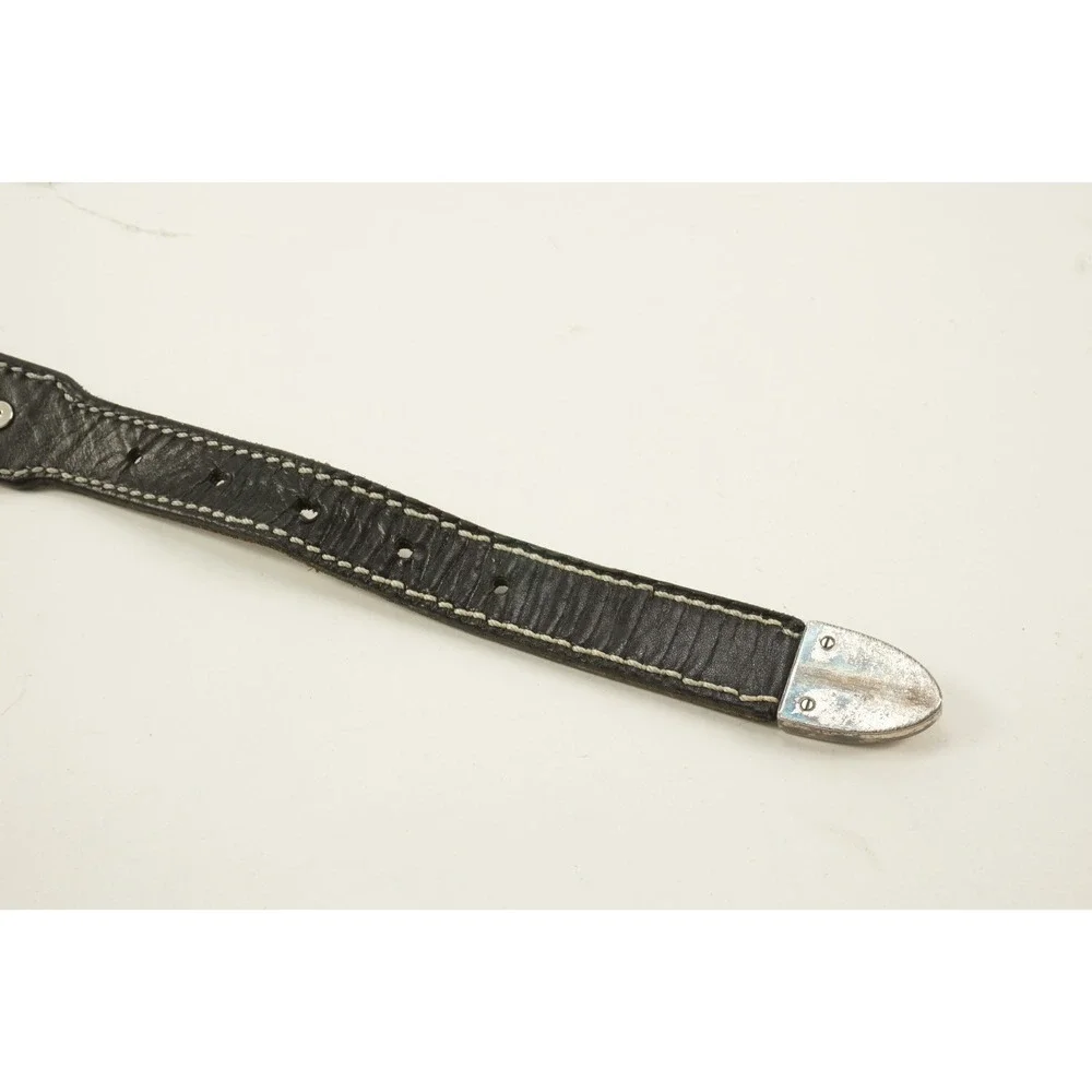 Vintage Oklahoma‎ University Ludwigs Handmade Belts 32 Black Leather Tooled Belt